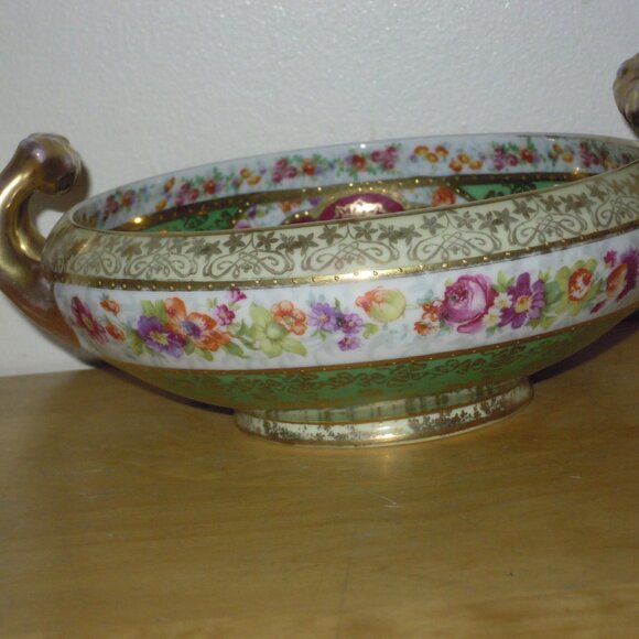 Antique ROYAL VIENNA Austria or Sevres Cherub Angel Gold Gilt Bowl Centerpiece - Picture 7 of 9